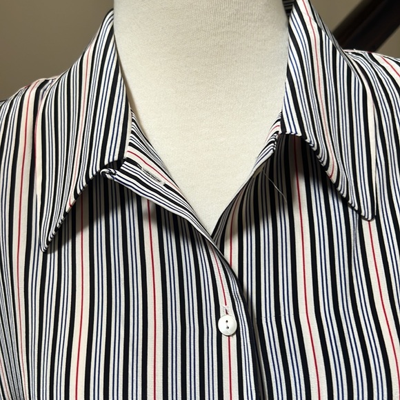 Talbots stripped silk shirt - Picture 8 of 10
